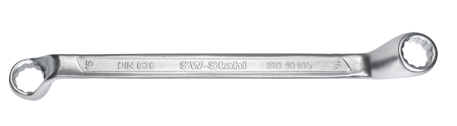 SW-STAHL 01212L Doppelringschlüssel, 16 x 17 mm, gekröpft