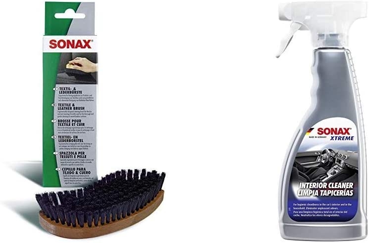 SONAX 416741 Textil- und Lederbürste + SONAX 221241 Xtreme Auto-Innen-Reiniger 500 ml