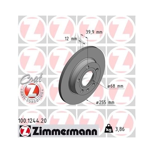 Zimmermann Bremsenset vorne + hinten Bremsscheiben + Bremsbeläge