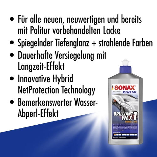 SONAX XTREME BrilliantWax 1 Hybrid NPT flüssiges Hartwachs 1x1l