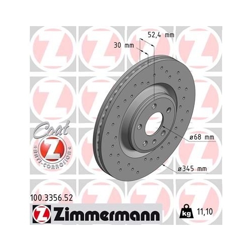 ZIMMERMANN Bremsenset Sport Bremsscheiben + Bremsbeläge vorne AUDI A4 A6 A7 Q5