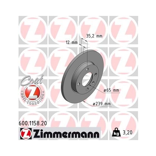 Zimmermann Bremsenset vorne Bremsscheiben + Bremsbeläge VW Golf 13 Jetta Passat