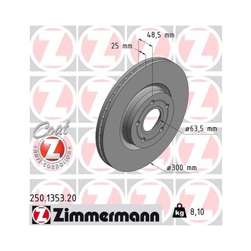 Zimmermann Bremsenset vorne + hinten Ford Tourneo Transit Connect