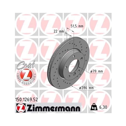 Zimmermann Bremsenset VA + HA Sport Bremsscheiben + Bremsbeläge BMW 3er E46