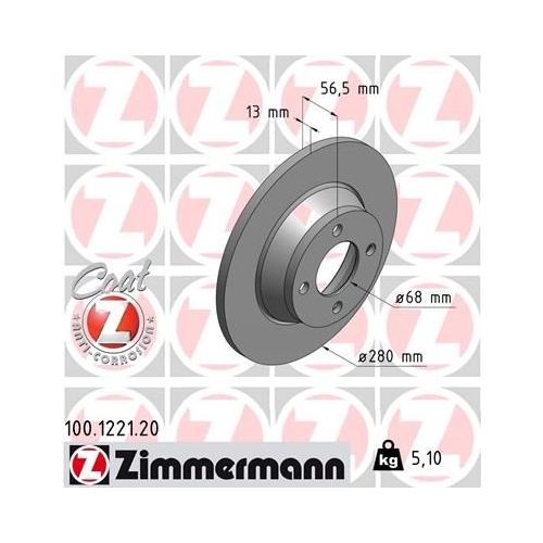 Zimmermann Bremsenset vorne + hinten Audi 80 8C B4 1.6 2.0 1.9TDI