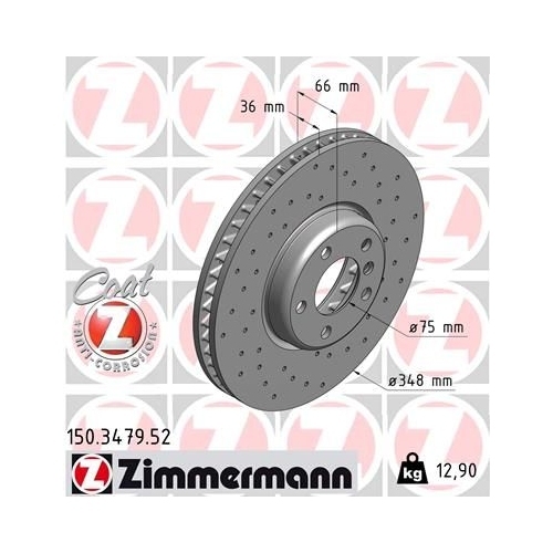 Zimmermann Bremsenset VA + HA Sport Bremsscheiben + Bremsbeläge BMW 5er F10 6er