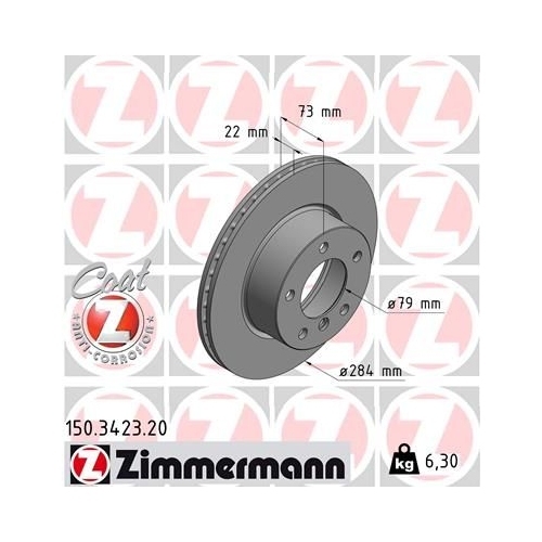 Zimmermann Bremsenset vorne + hinten Bremsscheiben + Bremsbeläge BMW 1er E81 E87