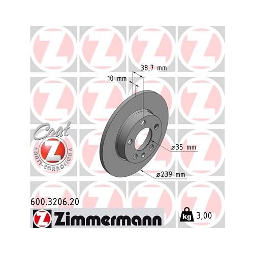 Zimmermann Bremsenset hinten Bremsscheiben + Bremsbeläge VW Golf III Passat 35i