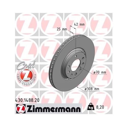 ZIMMERMANN Bremsenset Bremsscheiben + Bremsbeläge vorne + hinten ZAFIRA FAMILY B