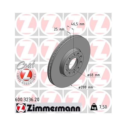 Zimmermann Bremsenset vorne Bremsscheiben + Bremsbeläge