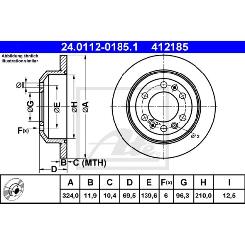 ATE Bremsenset hinten Scheiben + Beläge KIA CARNIVAL / GRAND CARNIVAL III