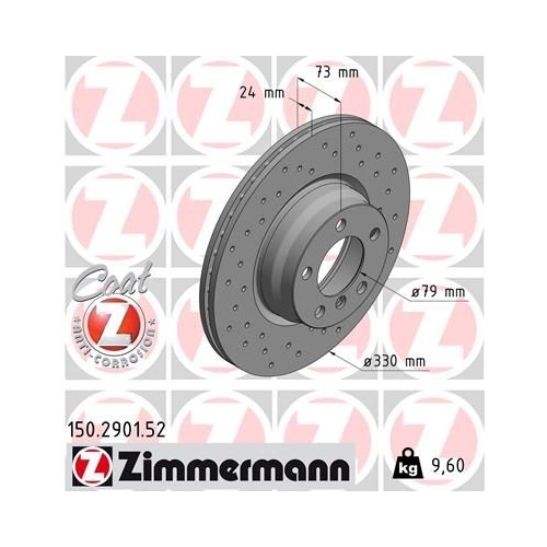 ZIMMERMANN Bremsenset vorne + hinten Bremsscheiben + Bremsbeläge Sport BMW