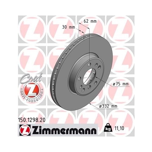 Zimmermann Bremsenset vorne Bremsscheiben + Bremsbeläge BMW X5 E53 4.4i