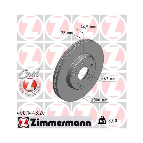 Zimmermann Bremsenset vorne + hinten Bremsscheiben + Bremsbeläge MERCEDES W210