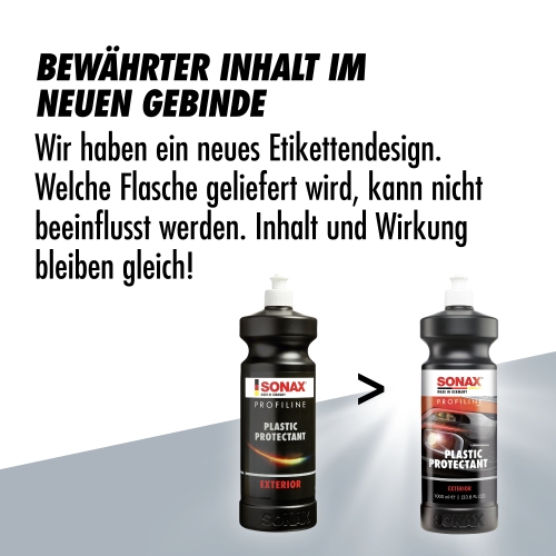 SONAX Applikationsschwamm + Prodiline Kunststoffpflege Set