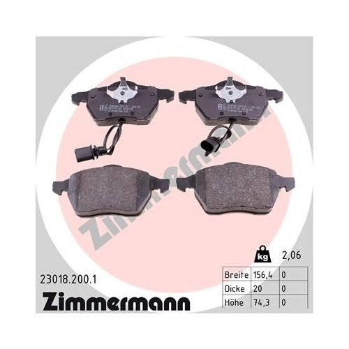 Zimmermann Bremsenset vorne + hinten Scheiben + Beläge Audi A4 Seat Exeo