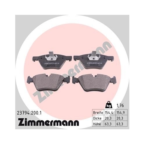 Zimmermann Bremsenset vorne + hinten Scheiben + Beläge BMW E90 E91 E92 E93