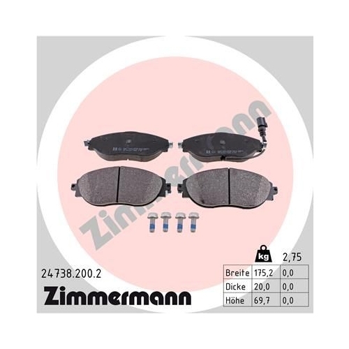 ZIMMERMANN Bremsenset Bremsscheiben + Bremsbeläge vorne + hinten SEAT ALHAMBRA