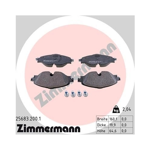 ZIMMERMANN Bremsenset Bremsscheiben + Bremsbeläge vorne + hinten VW TIGUAN GOLF