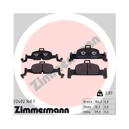 ZIMMERMANN Bremsenset Bremsscheiben + Bremsbeläge vorne + hinten AUDI A4 A5A