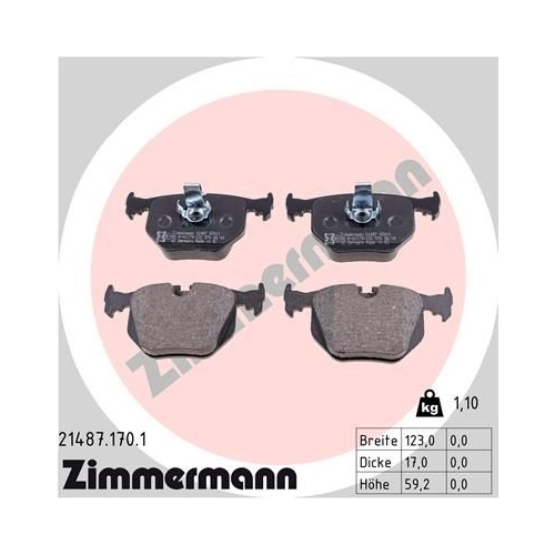 Zimmermann Bremsenset hinten Bremsscheiben + Bremsbeläge BMW X3 E83