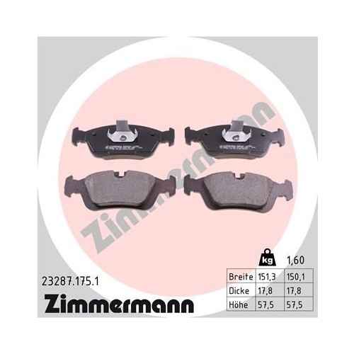 Zimmermann Bremsenset vorne + hinten BMW 3er E46 316i 318i 318d 320d