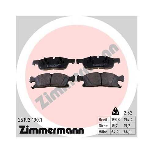 Zimmermann Bremsenset vorne Sport Bremsscheiben + Bremsbeläge Mercedes W166 C292