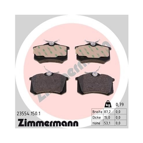 Zimmermann Bremsenset vorne + hinten Audi A6 C5 Skoda Superb VW Passat 3B