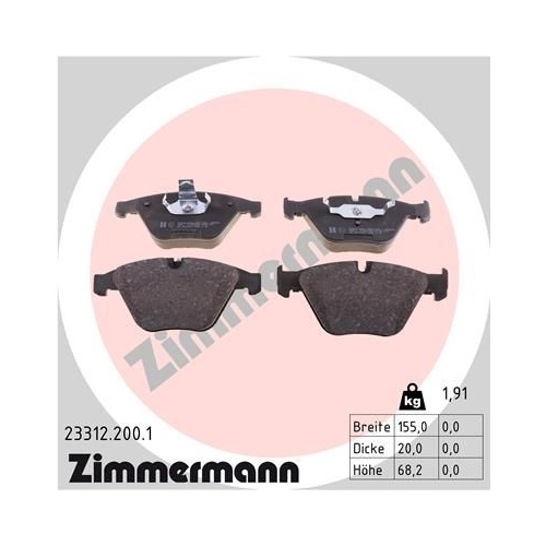 Zimmermann Bremsenset vorne Sport Bremsscheiben + Bremsbeläge BMW E65 E66 E67