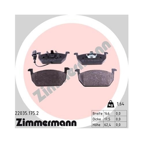 Zimmermann Bremsenset vorne + hinten Scheiben + Beläge SEAT Leon 1.2 TSI Style