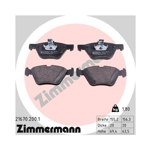 Zimmermann Bremsenset vorne + hinten MERCEDES W210 270CDI R170 320