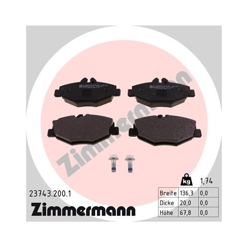 Zimmermann Bremsenset VA + HA Sport Bremsscheiben + Bremsbeläge MERCEDES W211