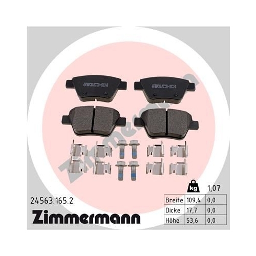 Zimmermann Bremsenset vorne + hinten VW Golf VII svan 1.4 TSI Euro6