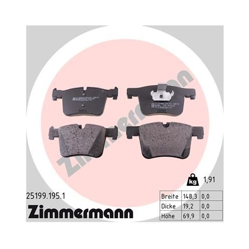 ZIMMERMANN Bremsenset vorne + hinten Bremsscheiben + Bremsbeläge Sport BMW