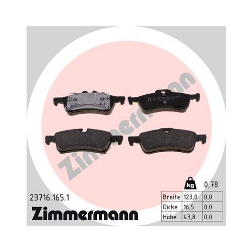 Zimmermann Bremsenset hinten Bremsscheiben + Bremsbeläge Mini R50-R53-R52