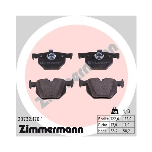 Zimmermann Bremsenset HA Sport Bremsscheiben + Bremsbeläge BMW E60-E61-E63-E64