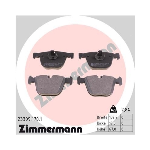 Zimmermann Bremsenset hinten Bremsscheiben + Bremsbeläge BMW E61 Touring