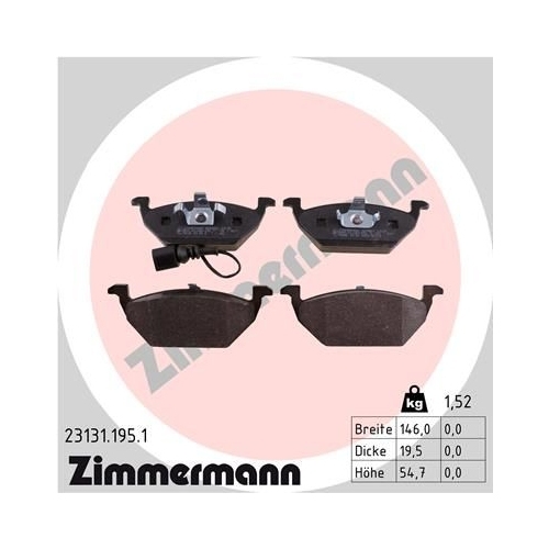 Zimmermann Bremsenset vorne + hinten VW GOLF 6 JETTACADDY 3 BEETLE