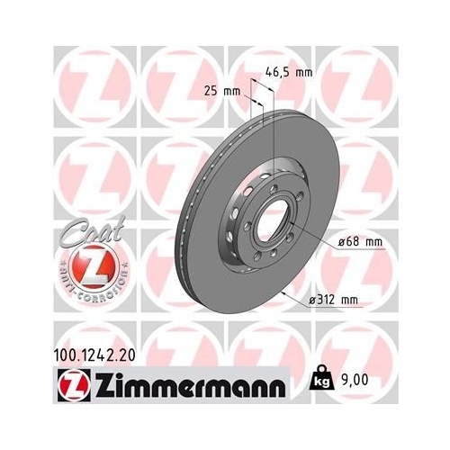 Zimmermann Bremsenset vorne + hinten Bremsscheiben + Bremsbeläge