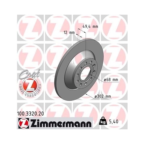 Zimmermann Bremsenset VA + HA Scheiben + Beläge AUDI A8 QUATTRO TFSI TDI V6 V8