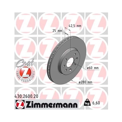 Zimmermann Bremsenset vorne + hinten Bremsscheiben + Bremsbeläge