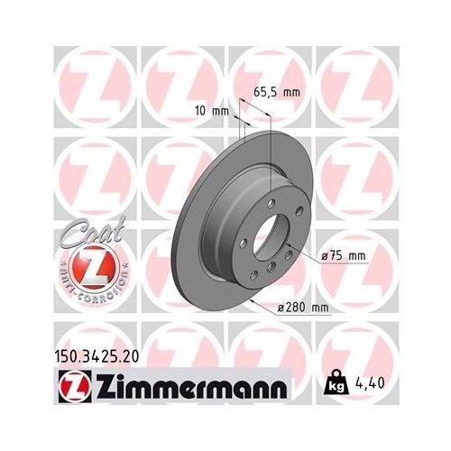 Zimmermann Bremsenset vorne + hinten Bremsscheiben + Bremsbeläge BMW 1er E81 E87