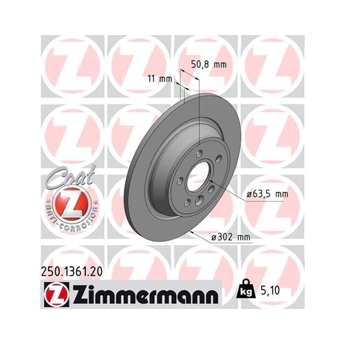 Zimmermann Bremsenset vorne + hinten Ford Tourneo Transit Connect