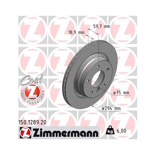 Zimmermann Bremsenset vorne + hinten BMW 3ER E46 320D 110kW 325i 328i