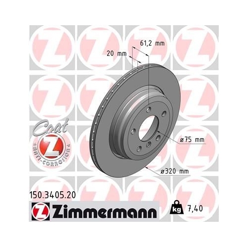 Zimmermann Bremsenset vorne + hinten Scheiben + Beläge SKODA SUPERB 3U4