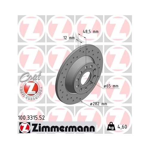 Zimmermann Bremsenset VA + HA Sport Bremsscheiben + Bremsbeläge Skoda Superb