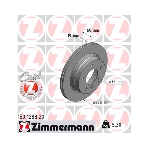 Zimmermann Bremsenset vorne + hinten BMW 3er E46 316i 318i 318d 320d