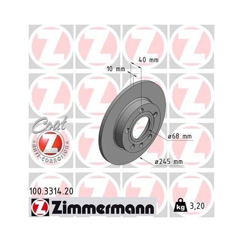 Zimmermann Bremsenset VA + HA Bremsscheiben + Bremsbeläge