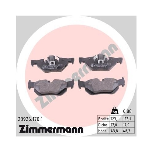 Zimmermann Bremsenset vorne + hinten Scheiben + Beläge BMW E90 E91 E92 E93