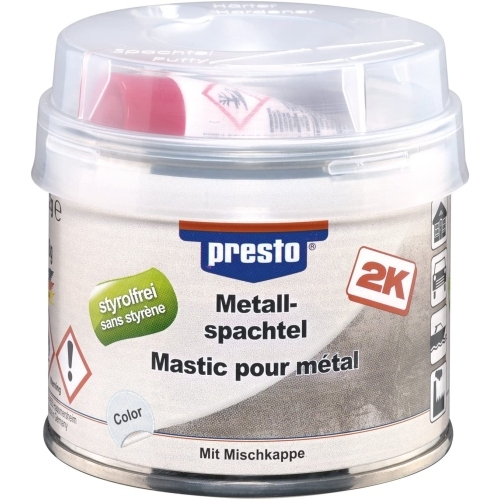 Presto Styrolfrei 1x 250g Metallspachtel Grau Metall Spachtel Spachtelmasse